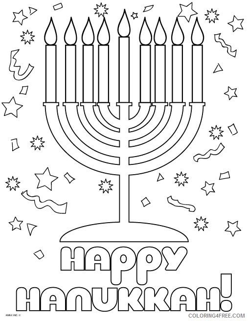 Раскраски к празднику Ханука для детей