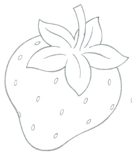 Клубника трафарет