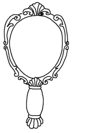 Зеркальце раскраска
