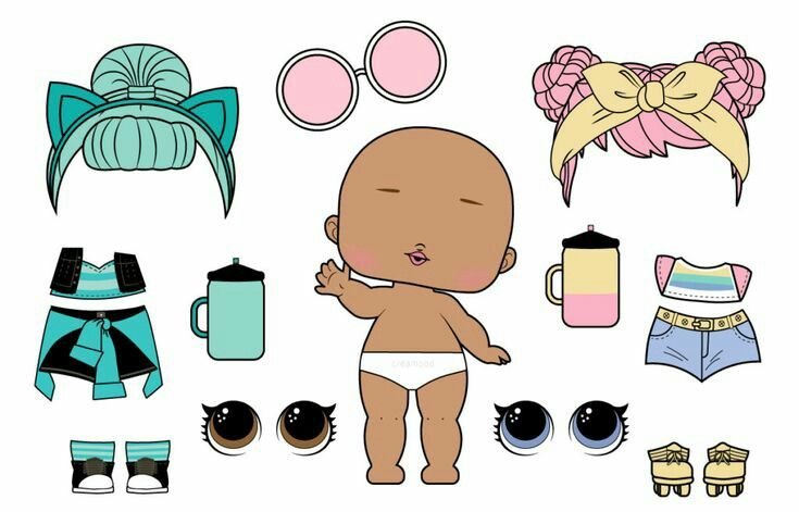 Бумажные куклы ЛОЛ С одеждой