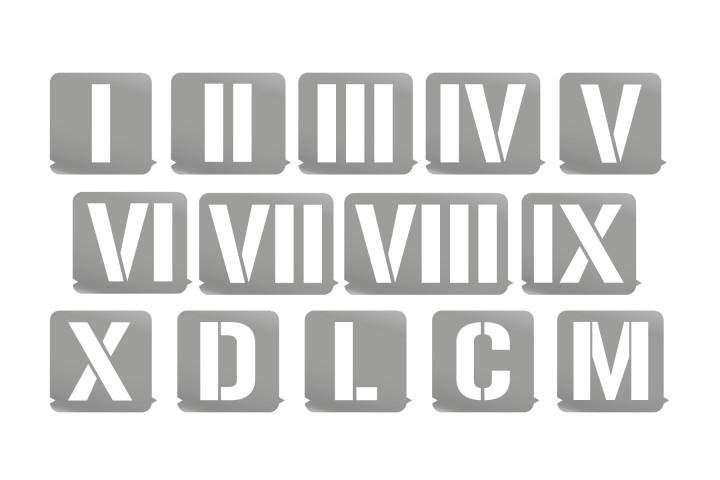 Римские цифры шаблон для вырезания