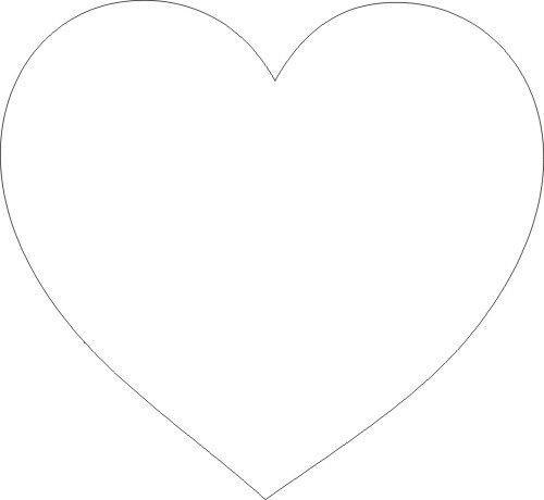 Форма сердца шаблон для вырезания