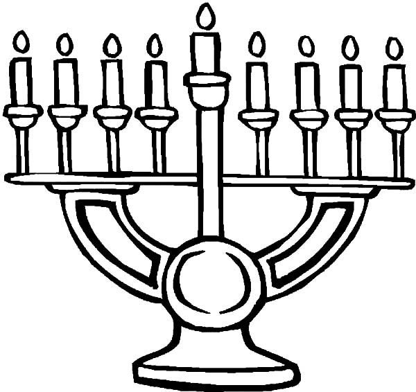Нарисовать семисвечник Менора