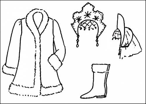 Шуба Снегурочки раскраска для детей