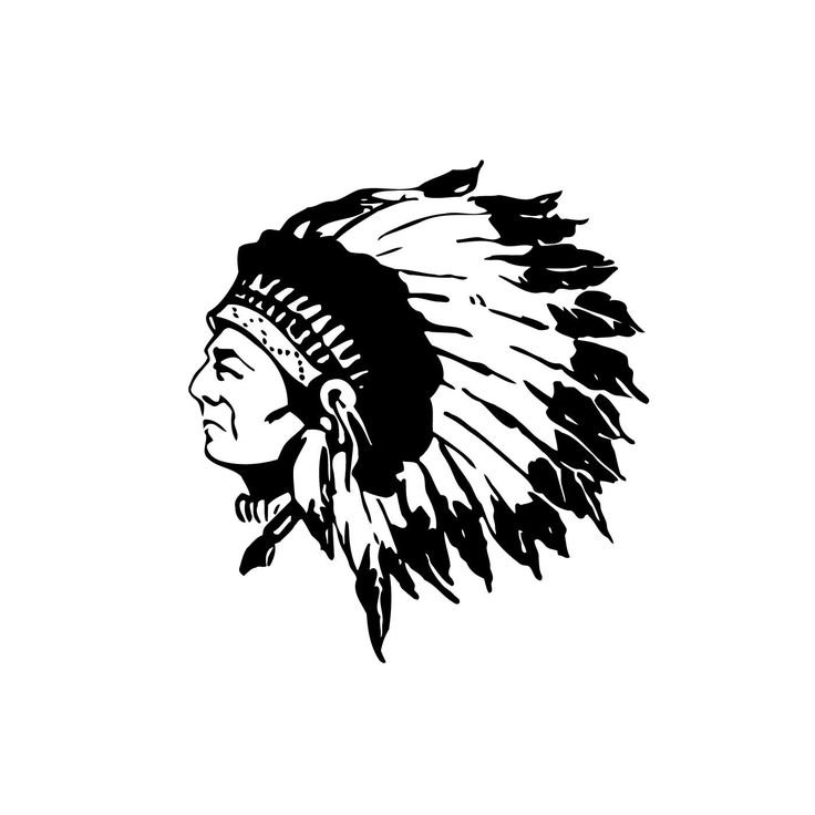 Трафарет индейца