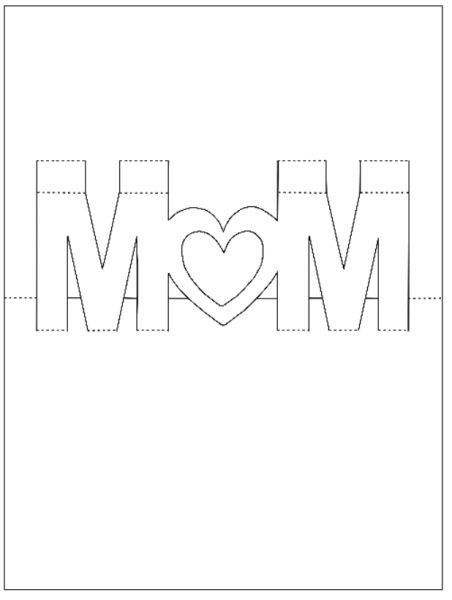 Трафареты для объемных открыток