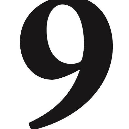 Цифра 9 черная