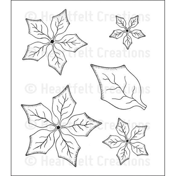 Шаблон пуансетии