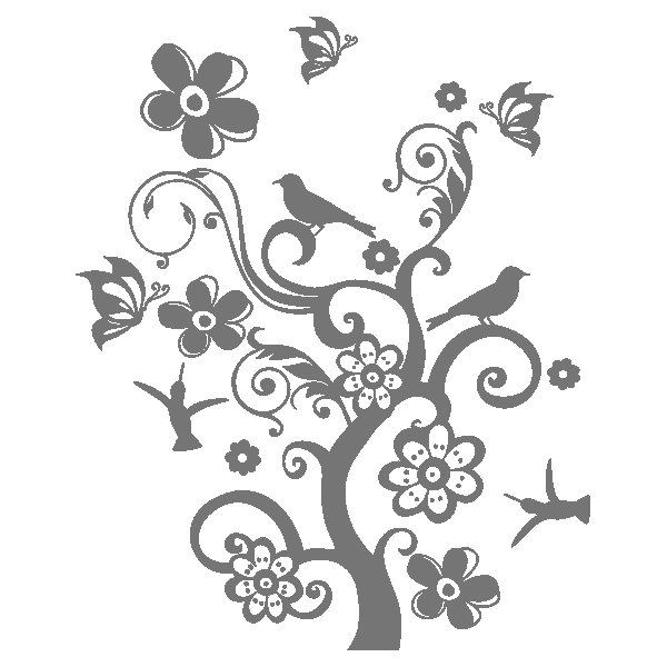 Трафарет дерево на стену под покраску