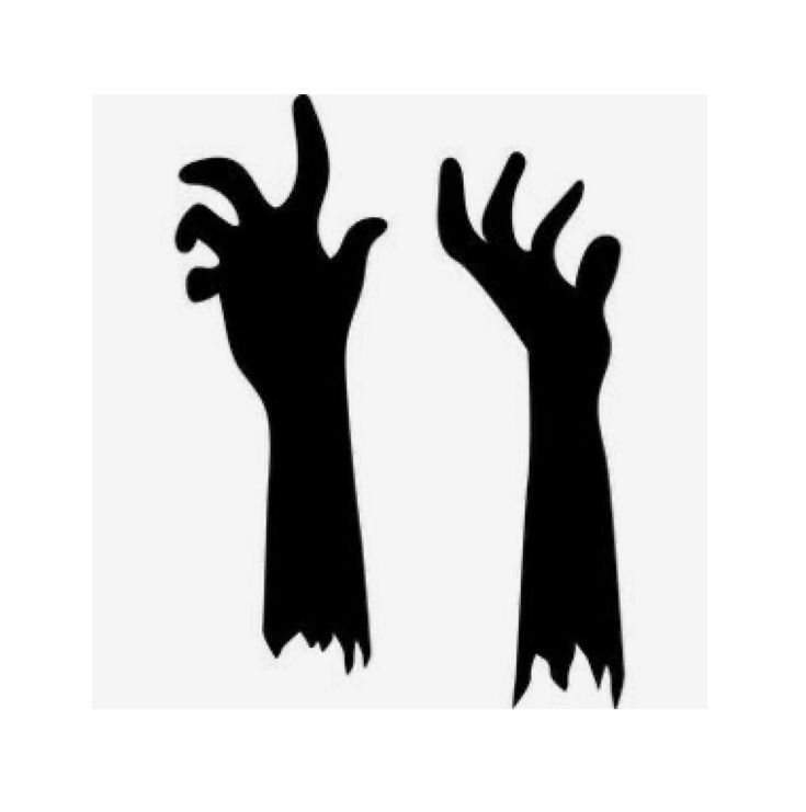 Рука трафарет на Хэллоуин