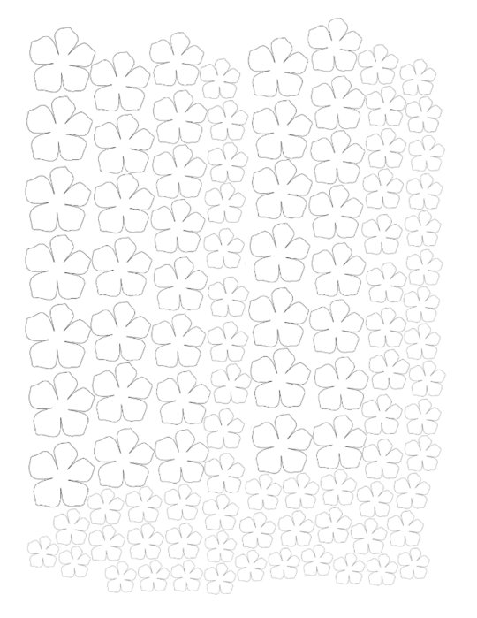 Цветы трафарет для вырезания