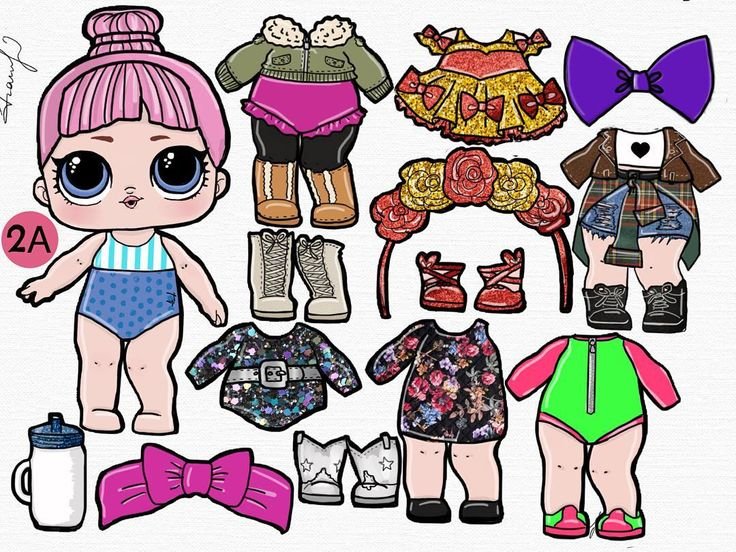 Бумажные куклы ЛОЛ Доллс