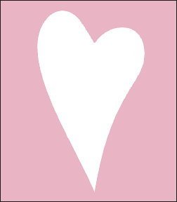 Сердечко вытянутое трафарет