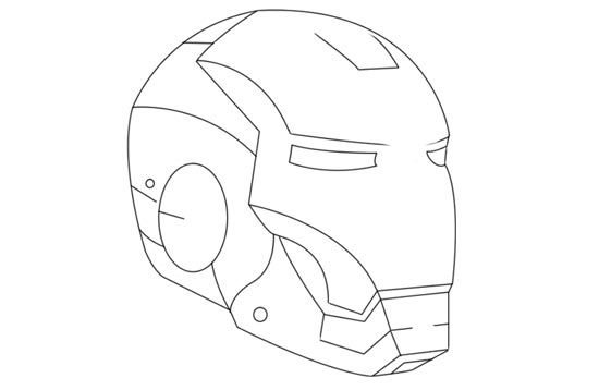 Маска железного человека раскраска
