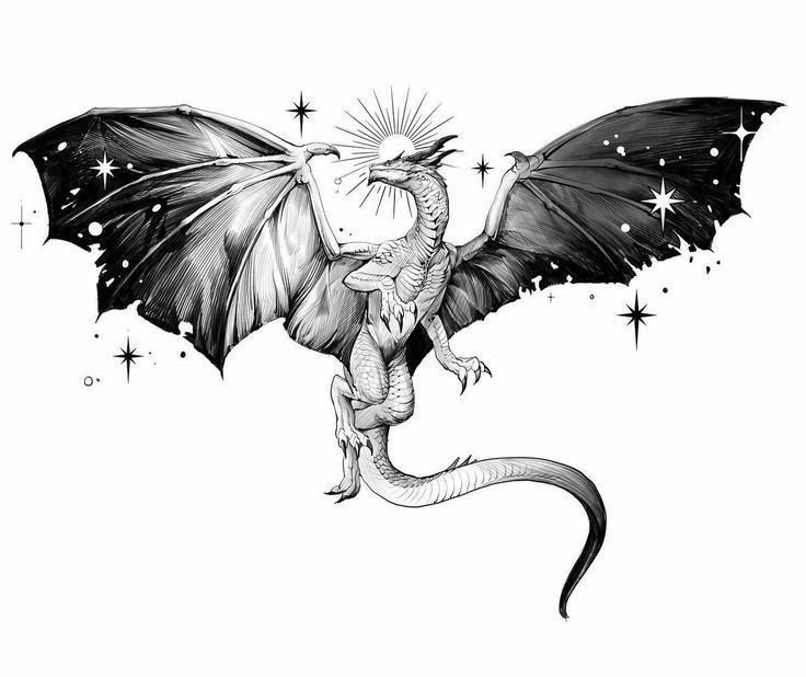 Милый дракон трафарет