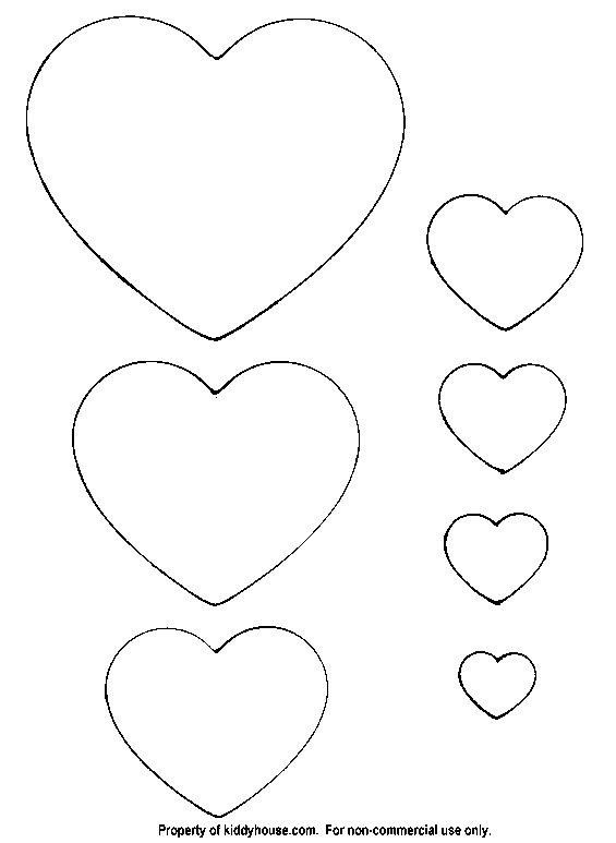 Сердце шаблон для вырезания