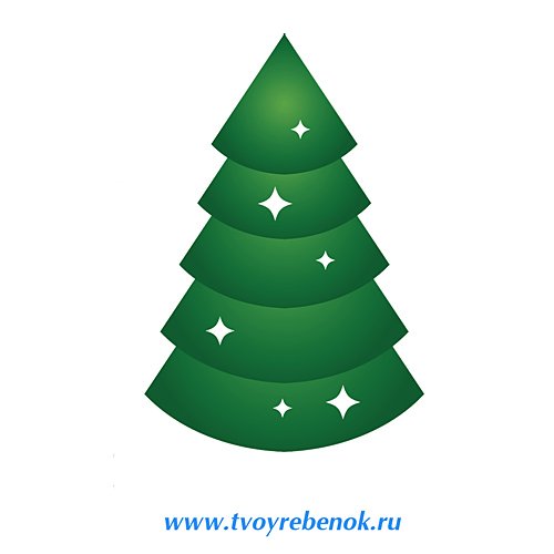 Трафарет для 3д ручки елочка