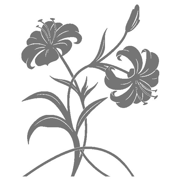 Трафареты цветов на стену
