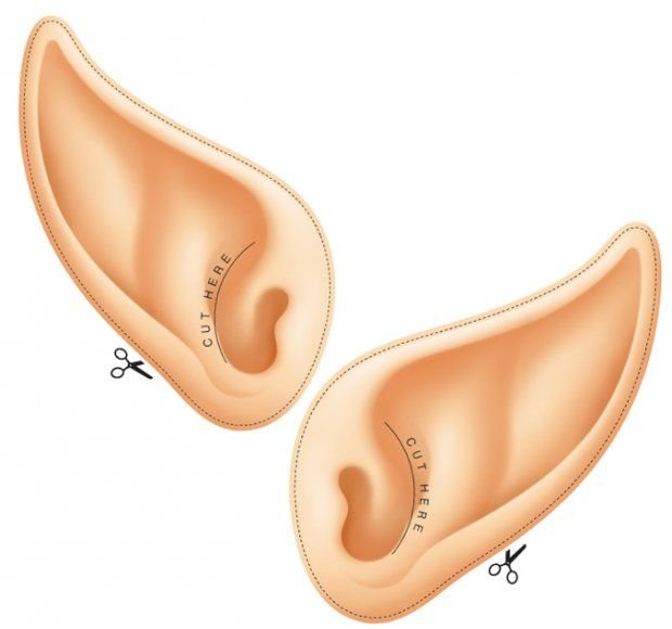 Эльфийские ушки из бумаги