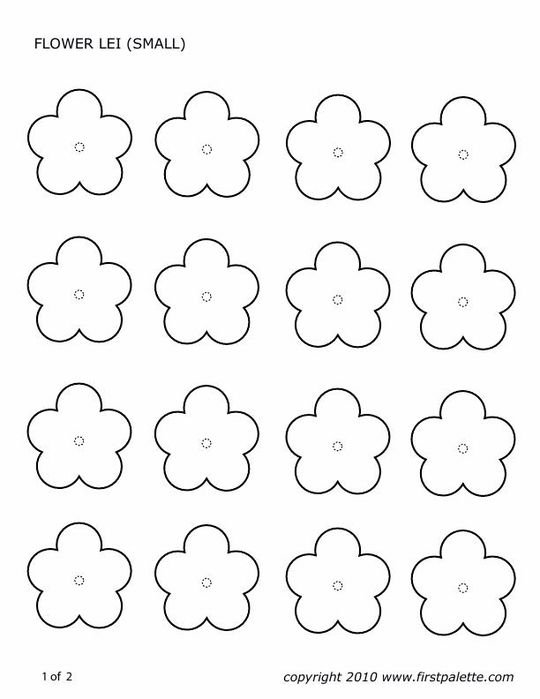Трафареты маленьких цветов
