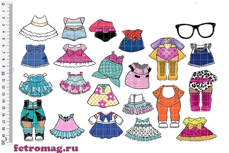 Бумажные куклы Одевашки куклы ЛОЛ