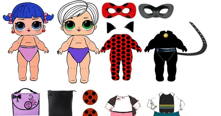 Бумажные куклы Одевашки куклы ЛОЛ