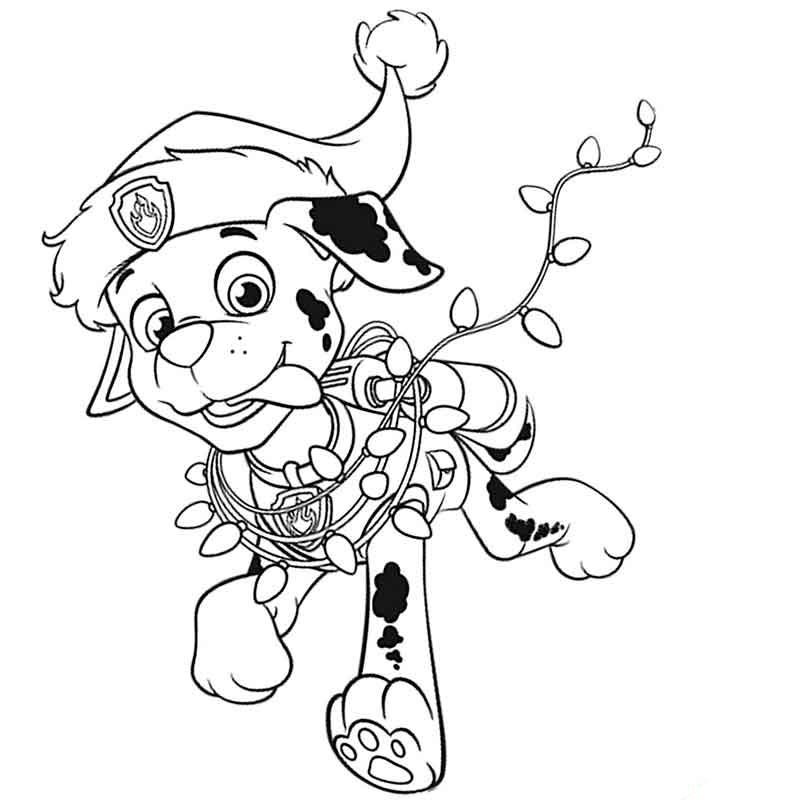 Маршал Щенячий патруль раскраска