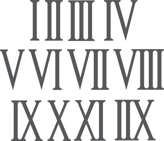 Римские цифры красивые для часов