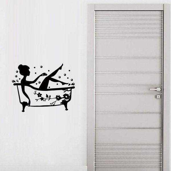 Наклейки на дверь туалета и ванной