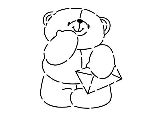 Мишка трафарет