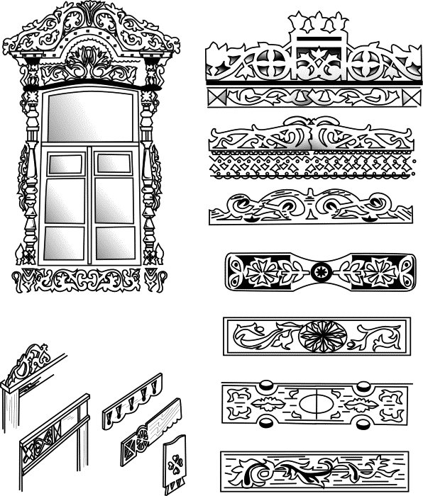 Узоры на ставнях окон