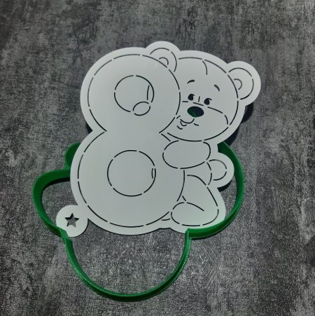 Трафарет мишка для пряников
