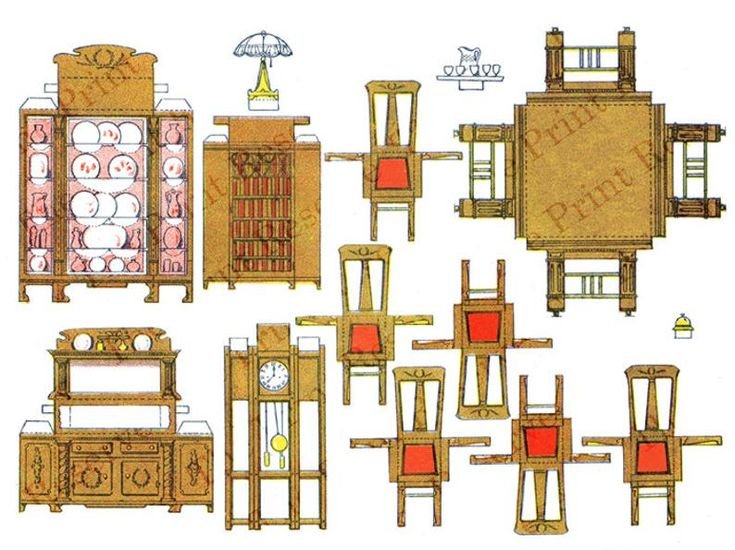 Кукольный домик для бумажных кукол