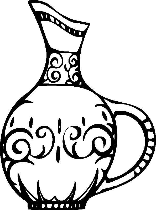 Кувшин раскраска для детей