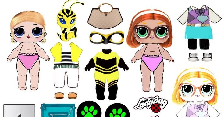 Бумажные куклы Одевашки куклы ЛОЛ