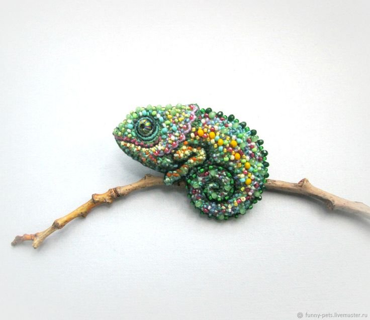 Брошь хамелеон
