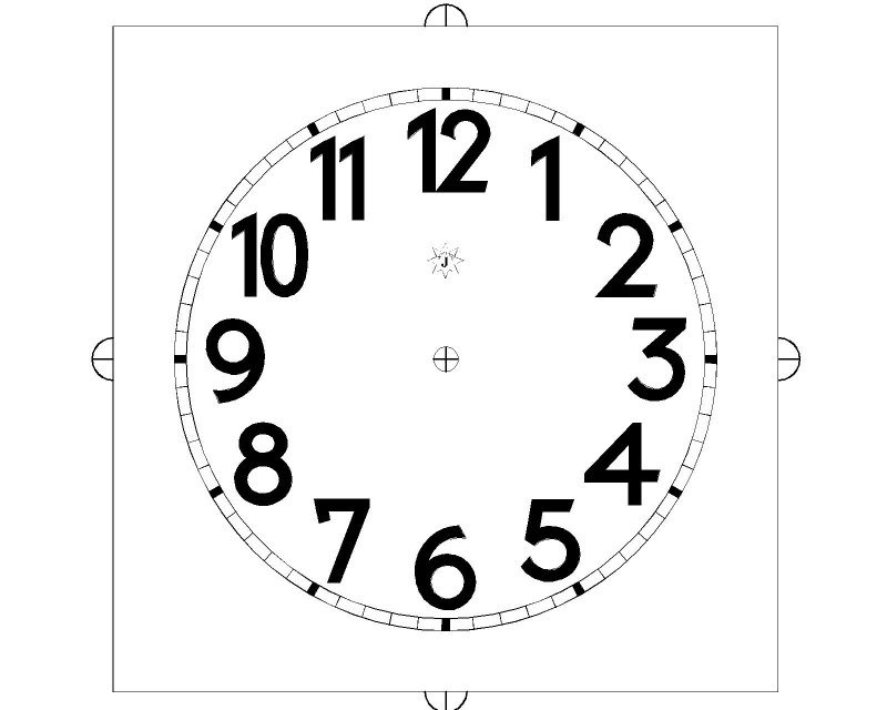 Макет часов для печати