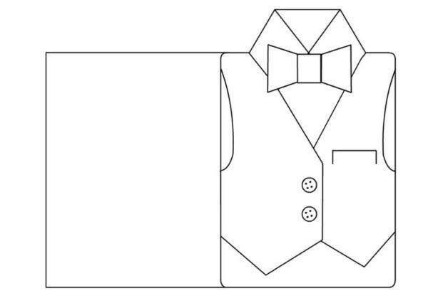 Открытка в виде рубашки