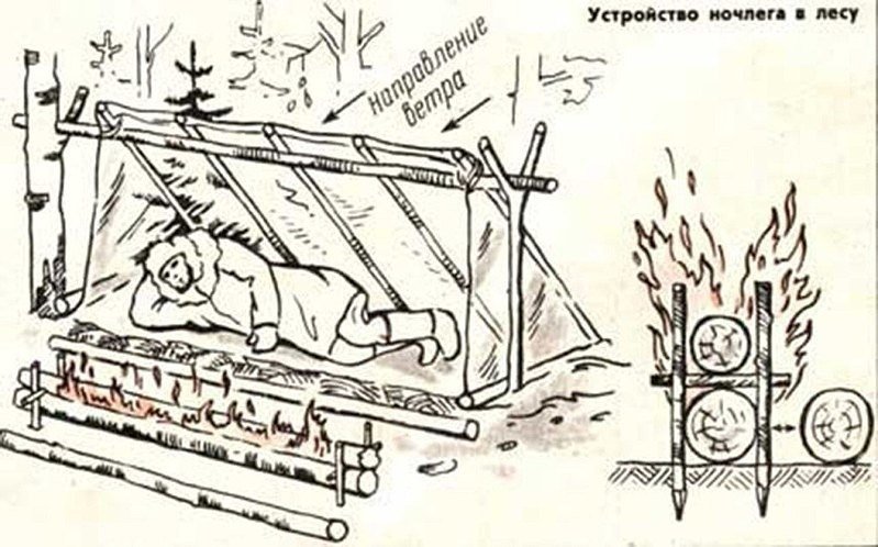 Зимние укрытия в лесу выживание