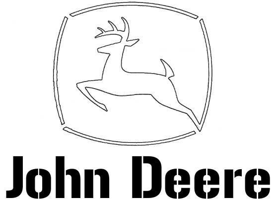 Раскраска трактор John Deere