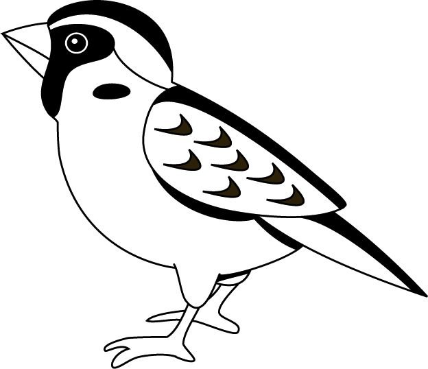 Трафарет птицы