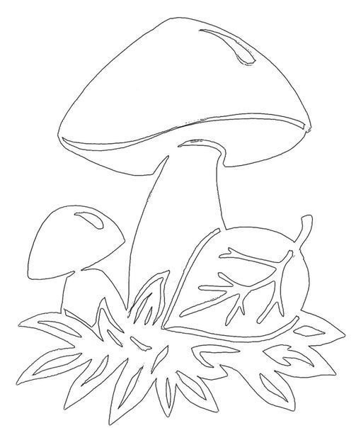Трафарет грибов
