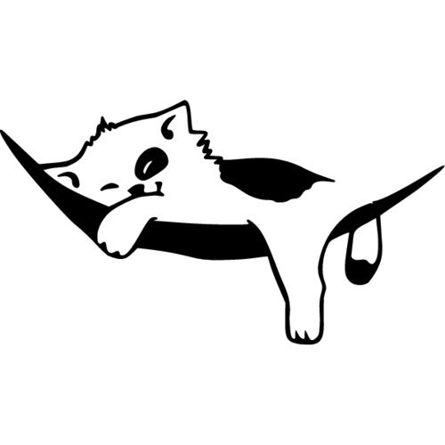 Трафарет кота для рисования