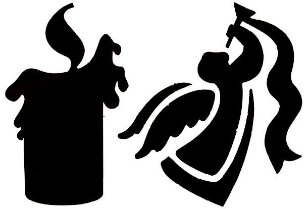 Новогодние трафареты на окна для искусственного снега