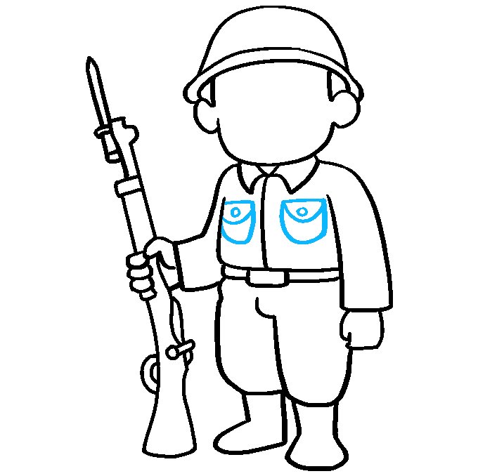 Солдат раскраска для детей