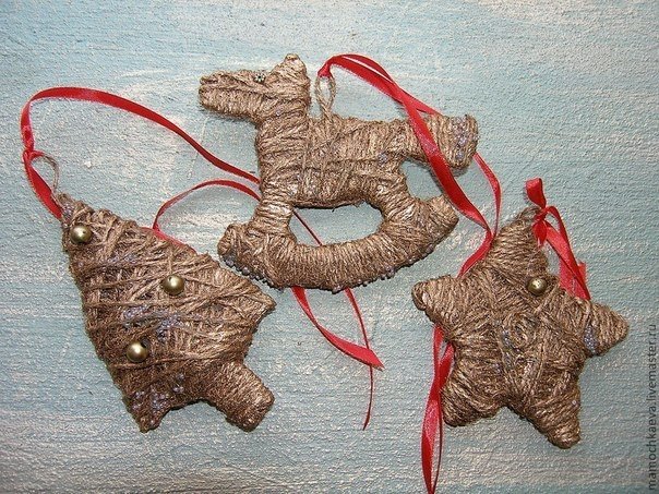 Игрушки из бечевки