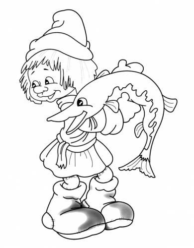 По щучьему велению раскраска