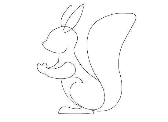 Белка шаблон для аппликации