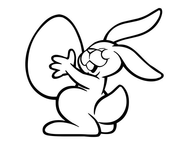 Кролик трафарет