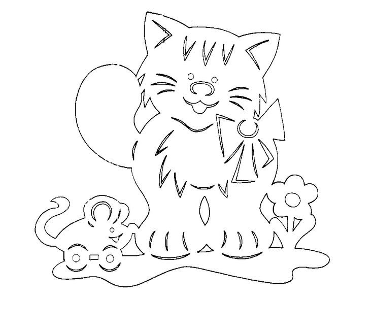 Вытынанка кот